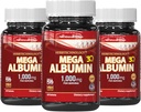 Dr.K&C HNHusa Mega Albumin Protein 1000mg 180 Tablets Healthy Kidney Liver Function Wellness Overall Health Support Energy Life Balance Supplement 60tabs 3pk