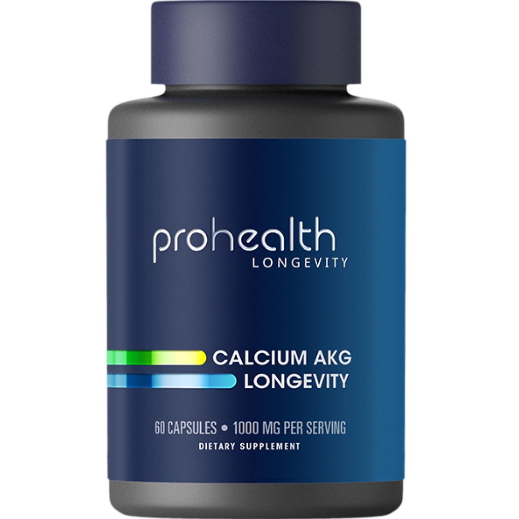 ProHealth, Ca AKG Supplement (Alpha Ketoglutarate) (1.000 mg per 2 capsules Serving, 60 capsules). Ondersteunt metabolische functie en gezonde verouderingsprocessen.
