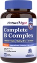 Complete B-complex, alle 8 B-vitaminen, Methyl B12, Methylfolaat, Biotine, P-5-P, Zeer absorbeerbaar, Energieproductie, 60 Vegan Caps