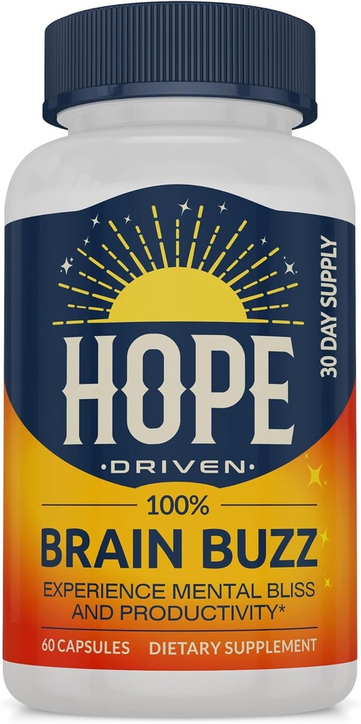 Hersenen Buzz Hersenen Supplement voor Geheugen en Focus Geheugen Supplement voor Hersenen 40-in-1 Hersenen Booster Supplement voor Focus, Geheugen, Helderheid, Energie, Prestaties voor Mannen en Vrouwen 60 Veggie capsules