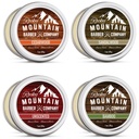 Baardbalsem Variety Pack - 4 natuurlijke monsters (1 oz elk) met Argan olie, Shea Butter, Kokosolie & Jojoba olie - rijk aan vitaminen & mineralen