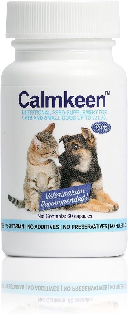 75 mg 60 Telvoedingssupplement voor kleine honden en katten tot 22 Ponden (voormalig Calmkene)