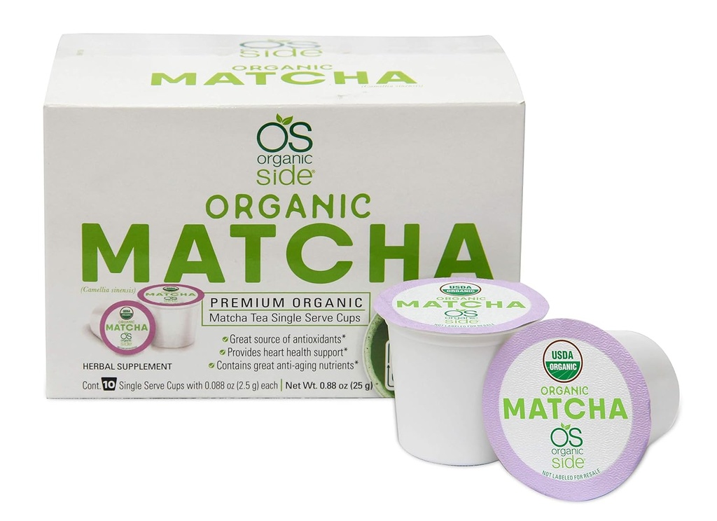 greenside Detox Herbal Tea Single Serve Cups Matcha - Bevat Anti-aging voedingsstoffen en antioxidanten - Herbal Body Supplements -Total 20 Cups (3-gram Serving/cup)