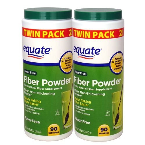 Equate suikervrije vezelpoeder - 90 porties, 12,3 oz (2 verpakkingen)