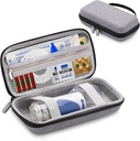 Portable Nebulizer Case for Travel, Inhaler Cases for Kids & Adult Handheld Asthma Machine, Medical Supplies Organizer, Electronic Organizer Cases for Cord, Charger (Grey)