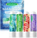 4PCS neusstick, neus inhalatorstick, inhalator neusstick voor Sinus relief&vertigo relief,Aromatherapie inhalator gemaakt met essentiële oliën+menthol (Mint,Wintermint,Tropical,Lavendel)