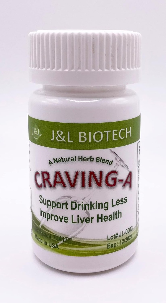 J&L Natural Supplement voor het drinken minder en de gezondheid van de lever (30 capsules, 15 dagen levering)