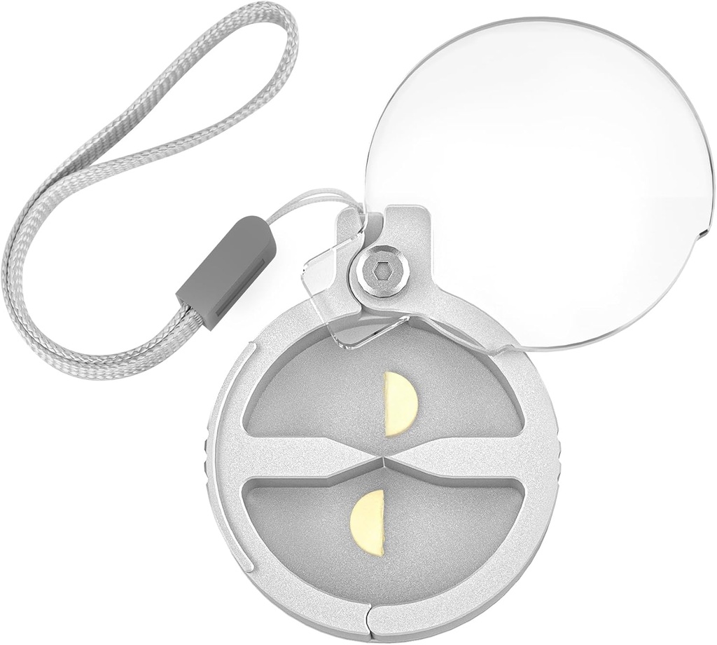 Duurzame pil splitter, nauwkeurige Dual-Blade aluminium pil Cutter voor kleine en grote pillen, Compacte pil geval met Lanyard voor reizen, dagelijks gebruik