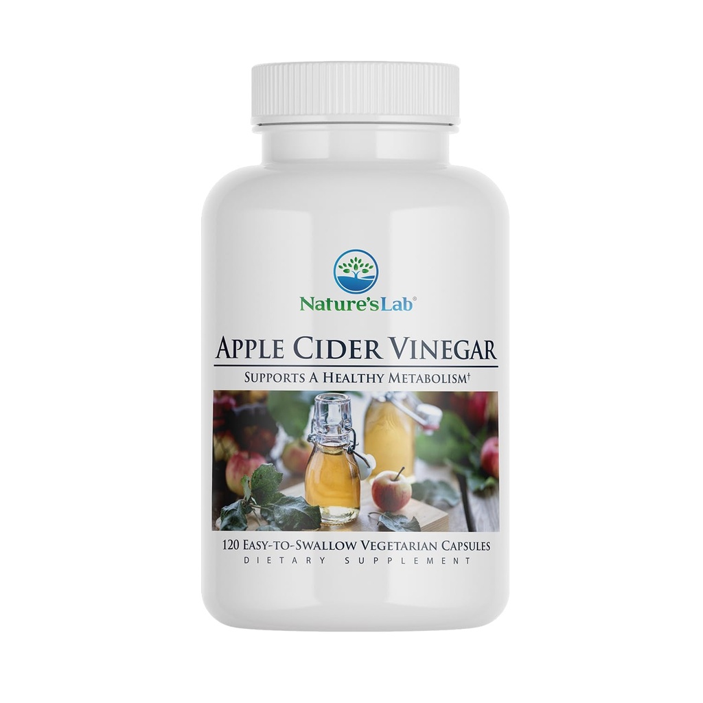 Nature's Lab Apple Cider Vinegar 1200mg met chroom - 120 capsules (60 dagen levering)