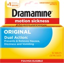 Dramamine Original, Motion Sickness Relief, 36 Tel.