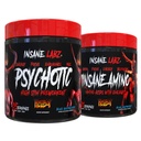 Krankzinnige Labz Hellboy Bundle, Psychotische Hellboy Pre workout en krankzinnige Amino BCAA, verhogen spiermassa, kracht, focus en hersteltijd, Blue Raspberry