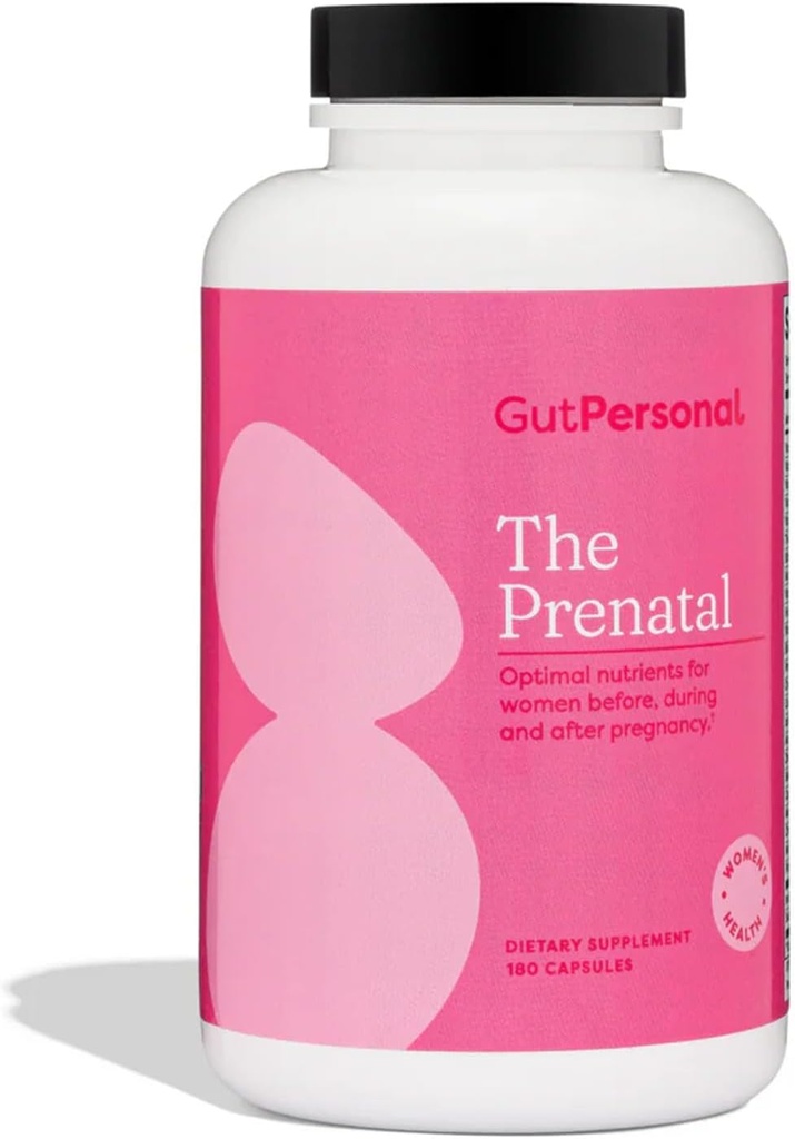 GutPersonal The Prenatal Supplement, Alleviates Morning Sickness and Contains Essential Nutrients Formulated to be The Complete Prenatal and Postnatal Support - 180 Capsules
