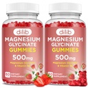 Magnesium Glycinate Gummies 500mg voor volwassenen & kinderen Magnesium Supplement met vitamine B6-Natural Calm Gummies-Calm Mood, Muscle & Slaap Ondersteuning-Strawberry Flavor, 120 Gummies