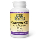 Natuurlijke Factoren Co-enzym Q10 - Antioxidant Ondersteuningssupplement Ondersteunt Cellular Energy Production - Betere Absorptie Helpt Gezonde Hartfunctie - 50 mg, 60 Softgels (60 Servings)