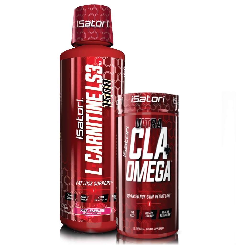 iSatori L-Carnitine LS3 Pink Lemonade 1500mg (32 Servers) & iSatori Ultra CLA (90 Softgels)