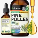 BIO Krauter Pine Pollen Tinctuur - Pine Pollen Powder Liquid Extract for Immune Support - Alcohol & Sugar Free Natural Herbal Supplement - 2 Fl.Oz.