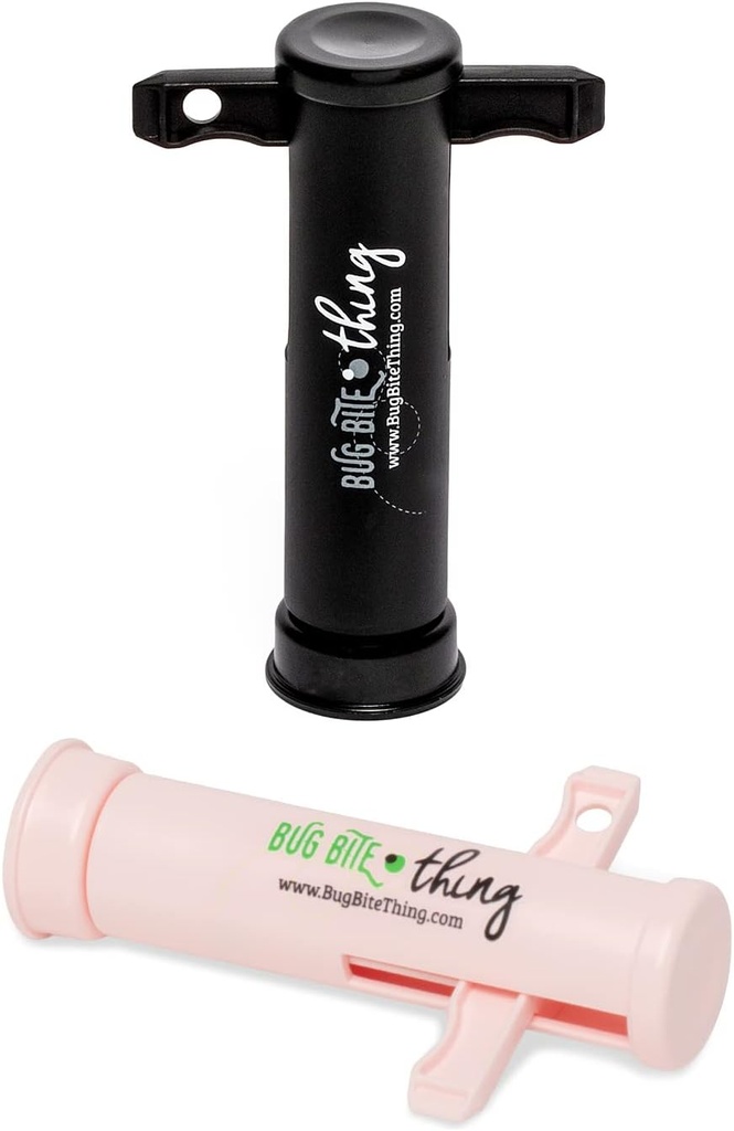 Bug Bite Ding Zuighulpmiddel - Bug Bites en bijen/wasp steken, natuurlijke Insect Bite Relief, 2-pack, 1 zwart/1 roze