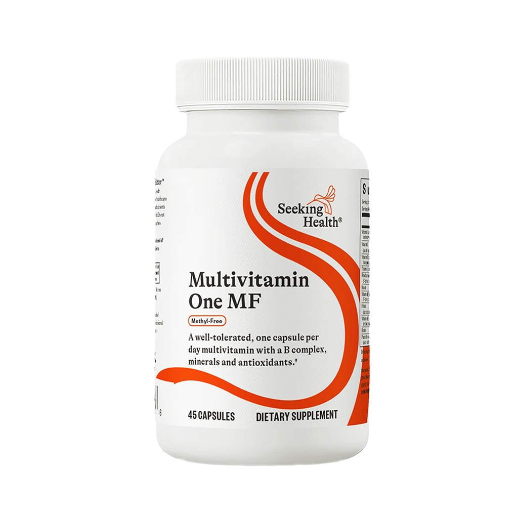 Seeking Health Multivitamine One MF - MTHFR Support Supplement with Folinic Acid & Vitamin B12 - Easy-to-Digest - Methyl-Free Vegetarian Capsule - 45 Veggie Capsules