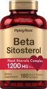 Piping Rock Beta Sitosterol Supplement for Men | 1200 mg | 180 Softgels | Plant Sterols Complex | Non-GMO, Gluten Free