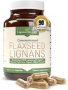 Lignans voor het leven Vlaszaad en SDG - Omega 3 vetzuren, vezelantioxidanten - helpt verbeteren glanzende jas, spijsvertering en hart gezondheid, 25mg, 90 Capsules, 1 Pack