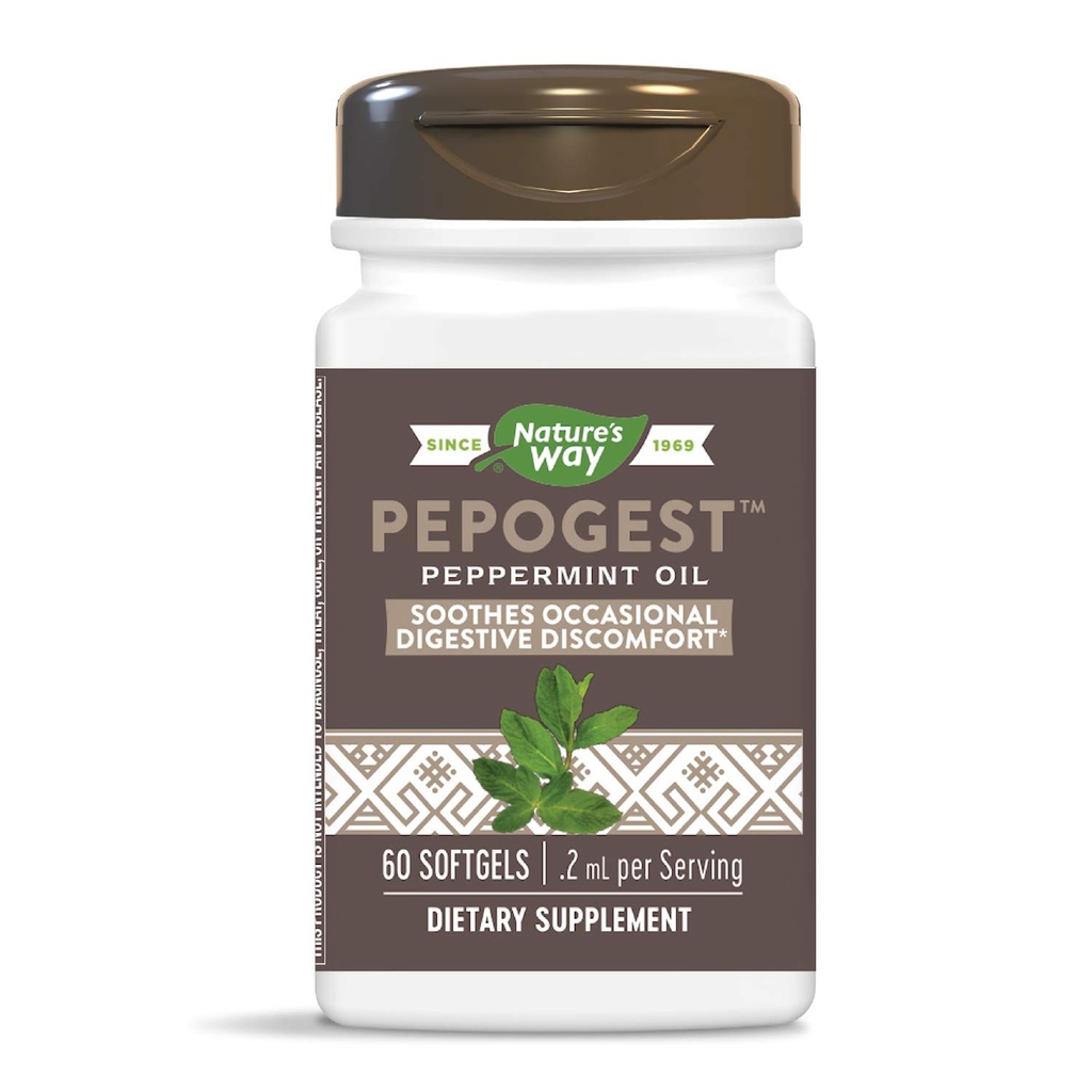 Nature's Way Pepogest Enteric-Coated Peppermint Oil, Gastro-intestinale Comfort, 60 Count (Pack of 2)