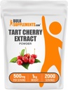 BulkSupplements.com Tart Cherry Extract Powder - Tart Cherry Supplement, Kruidensupplement - Antioxidant Bron, Glutenvrij, 500mg per portie, 1kg (2,2 lbs) (pakket van 1)