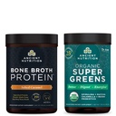 Oude voeding Bot Proteïnepoeder, Gezouten Karamel, 20 Serven + Biologische Supergreens Poeder, Groenen Smaak, 25 Servers