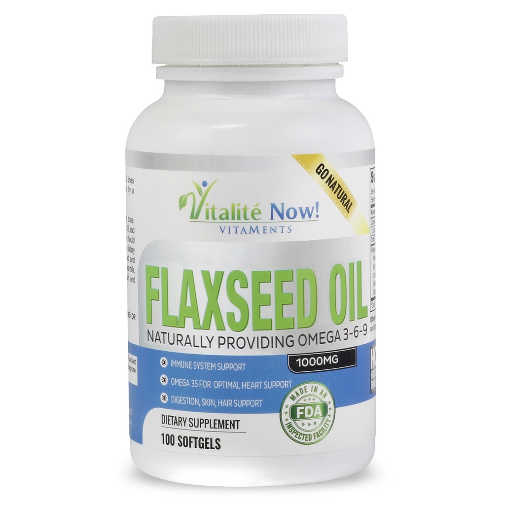 Biologische Vlaszaadolie Softgels - 1000mg Premium, Virgin Cold Pressed from Vlas Zaden - Hair Skin & Nails Support - Omega 3-6-9 Supplement - 100 Telling - Meer dan 3 Maand Supply!
