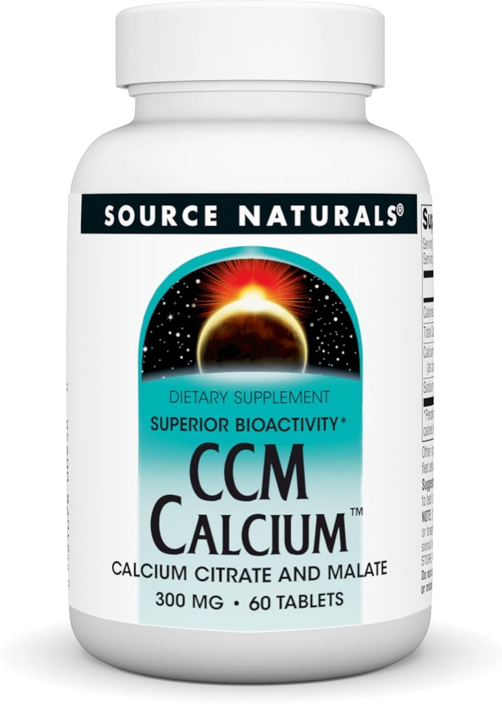 Bron Naturals CCM Calcium - Calcium Citroen en Malaat - 300 mg - 60 tabletten
