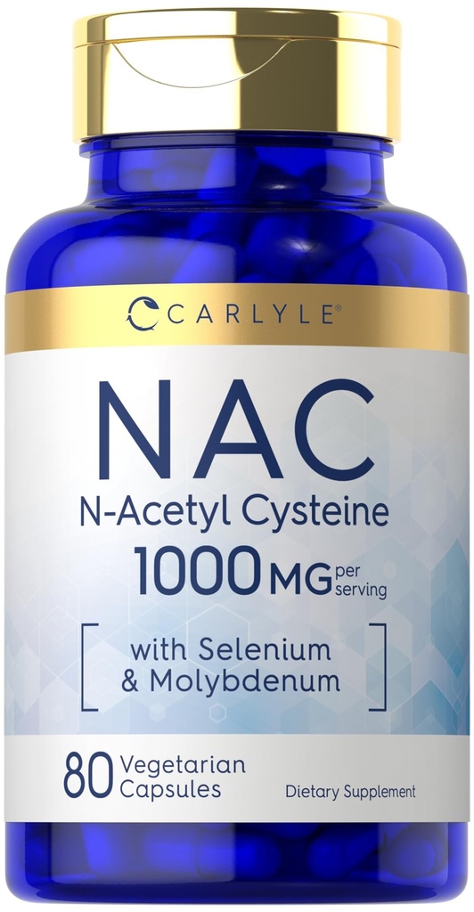 Carlyle NAC Supplement N-Acetyl Cysteine 1000mg 