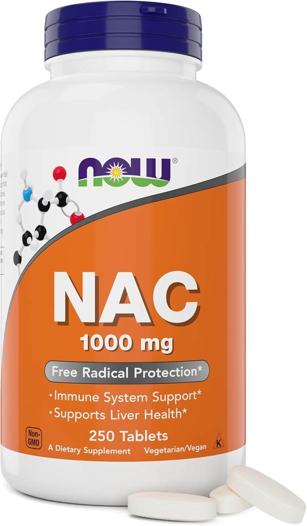 Nu NAC, 1000 mg, 250 tabletten, vegetarisch en veganistisch, niet-GMO