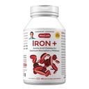 ANDREW LESSMAN Iron Plus 180 capsules - 18mg ijzer, 100% zuiver Aminozuur gecheleerd ijzer (Glycinaat, aspartaat), Plus vitamine C voor verhoogde absorptie, klein, gemakkelijk doorslikken Capsules, Geen additieven