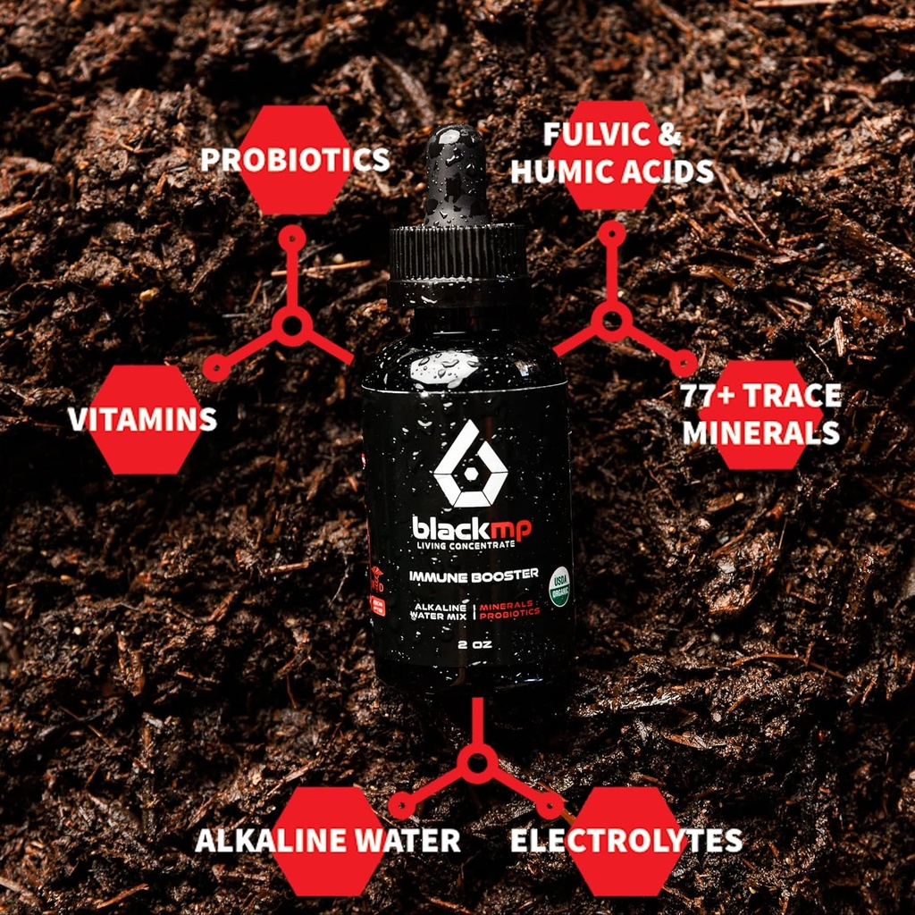 Immune Booster Drops - Pharmaceutical Grade Fulvic & Humic Acids & USDA Certified Organic Probiotics. Herstelt Gut Health, versterkt immuunsysteem & Bodily functies. - 2oz