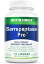 Enzyme Science Serrapeptase Pro, 120 Capsules - Serratiopeptidase Supplement for Sinus, Immune & Cardiovasculaire Ondersteuning