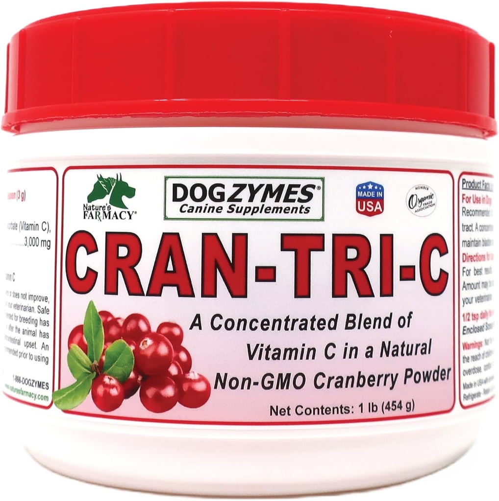 Hondzymen Cran Tri C Urinetrak Ondersteuning, Vitamine C Blend, 1418mg per theelepel (1 pond)