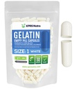 XPRS Nutra Size 1 Empty Capsules - 100 Count Empty Gelatin Capsules - Pill DIY Capsule Filling - Pure Bovine Pill Gel Caps for Do-It-Yourself Supplements (White)