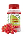 Aardbei Flavored Vitamine B Complex Gummies - B Complex met vitamine C - Ondersteunt het zenuwstelsel en verhoogt energieniveaus - helpt met cognitieve functie - Geweldige Proeverij en gemakkelijk te slikken