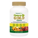 NaturesPlus bron van leven Goud Multivitamine - 180 tabletten - met vitamine D3 & B12 - bloed, bot en immuunondersteuning - vegetarisch en glutenvrij - 60 porties