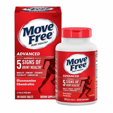 Move Free Advanced, 80 tabletten - Joint Health Supplement met Glucosamine en Chondroitin (verpakking van 8)