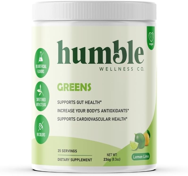 Groen Poeder: Antioxidant Boost, Cardiovasculaire Gezondheid, Gut Health, 24 Biologische Fruit & Veggies, Glutenvrij, Veganistisch, Geen Suiker Toegevoegd, Niet GGO, Made in The USA, 25 Servings