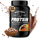 Black Magic Protein Powder - Whey, Egg, and Casein Complex with Enzymes & MCT Powder - Pre Workout and Post Workout - New Look- Famous Chocolate Peanut Butter Puffs - 24g Proteïne - 2 LB