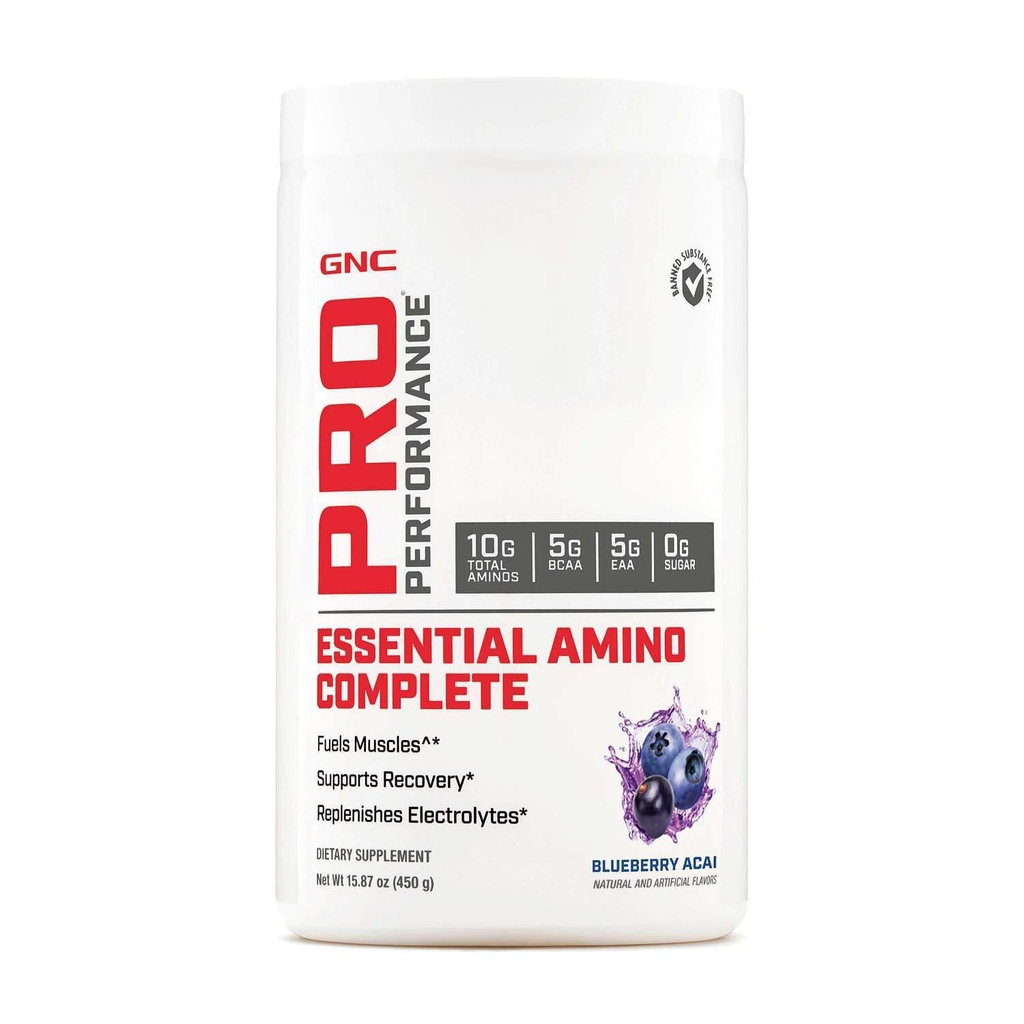 GNC Pro Performance Essential Amino Complete, Blueberry Acai, 30 porties