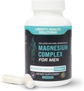 Magnesium Complex voor mannen met alle natuurlijke ingrediënten - Natuurlijke ondersteuning voor spijsvertering Comfort en Regularity - 60 Capsules