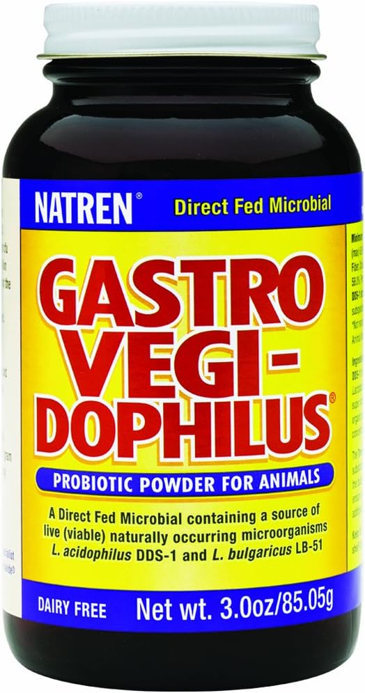Natren Gastro Vegi-Dophilus Intestinal Health and Digestion Dairy-free Probiotic Powder for Animals, 3.0oz