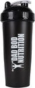 Pap Bod Nutrition Grappig Proteïne Shaker Bottle 28 Ounce Water Cup (Zwarte Lid)