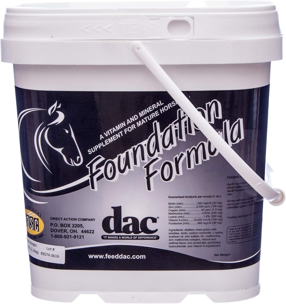 DAC Foundation Formule 5 lb Hoof en Hair Supplement
