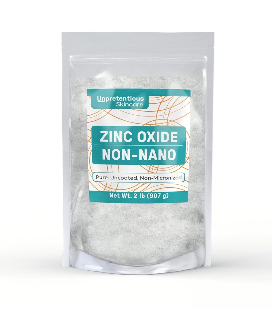 Unpretentious Non-Nano Zinc Oxide, Pure & Uncoated, Convenient Resealable Bag for Storage (2 Pound)