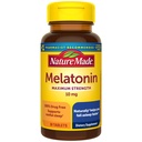Nature Made Melatonine 10mg Extra sterkte tabletten, Dieetsupplement voor rustgevende slaap, 30 Tellen, 30 Dagen Levering