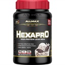 ALLMAX HEXAPRO, Cookies & Cream - 2 lb - 25 gram eiwit per portie - 8 uur Sustained Release - Zero Sugar - 21 porties