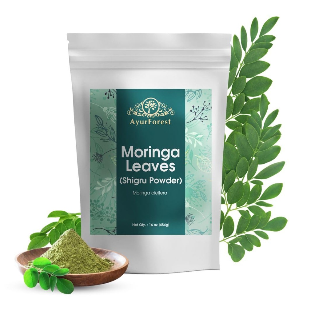 Moringa Bladeren Poeder Oleifera Blad Shigru Geweldig in drankjes en smoothies 16 Ounce